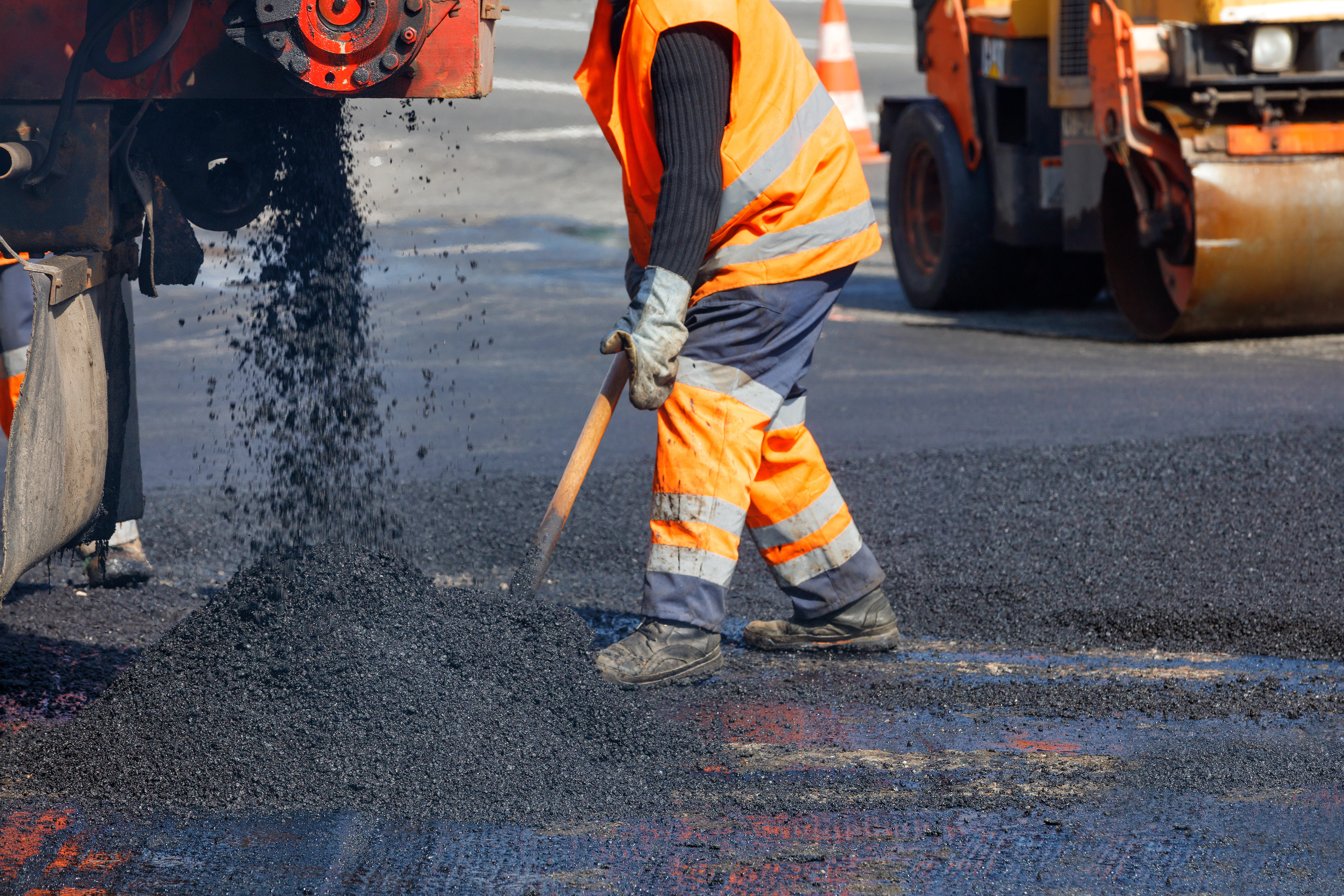 Professional asphalt installation project